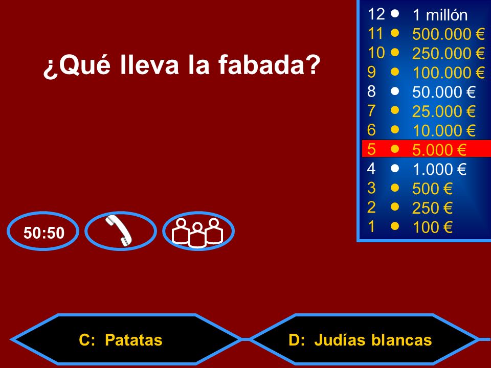 ¿Qué lleva la fabada 12 1 millón € € 9