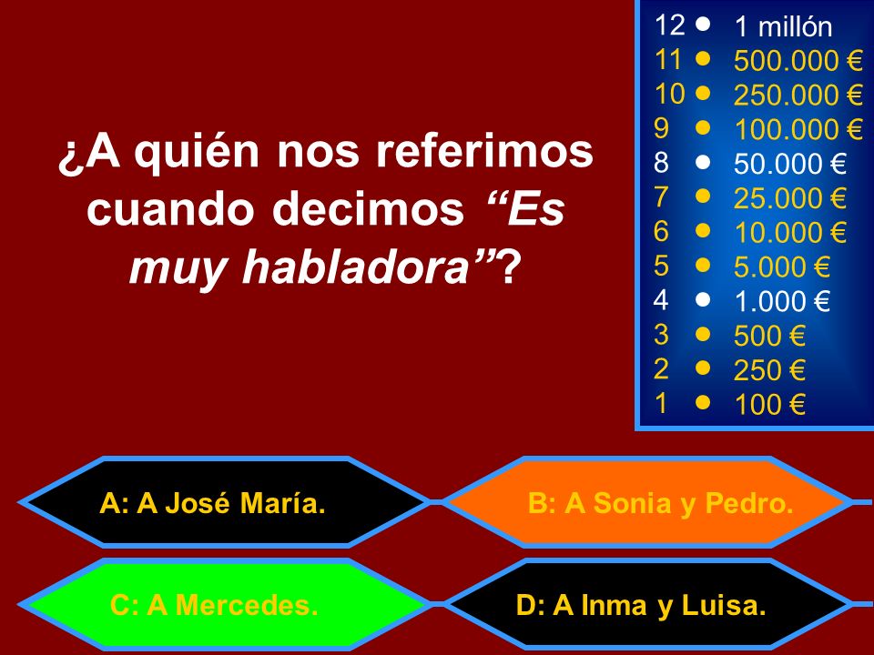 ¿A quién nos referimos cuando decimos Es muy habladora