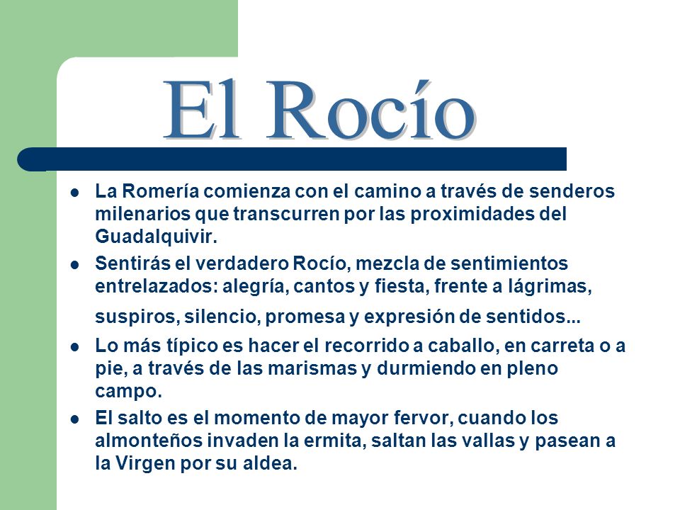 El Rocío La Romería comienza con el camino a través de senderos milenarios que transcurren por las proximidades del Guadalquivir.