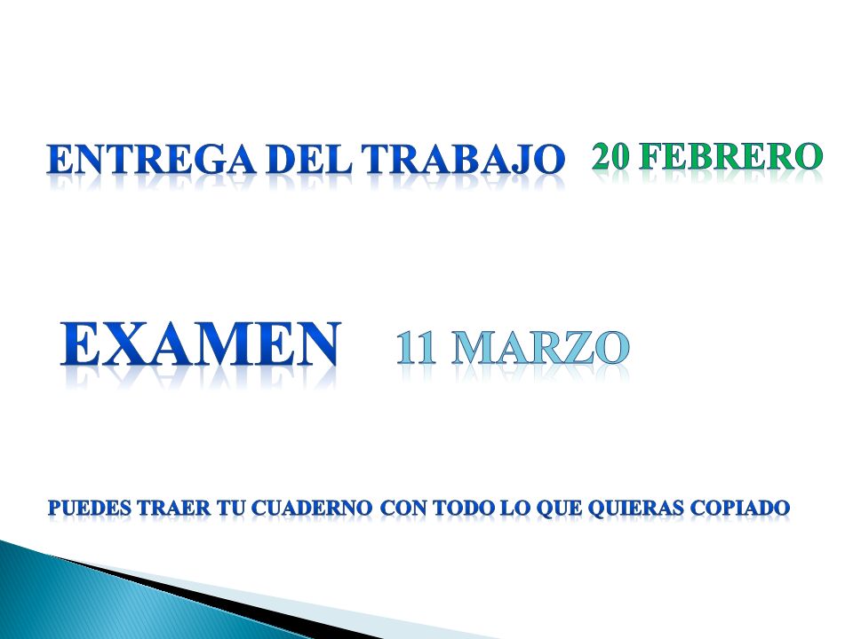 PUEDES TRAER TU CUADERNO CON TODO LO QUE QUIERAS COPIADO