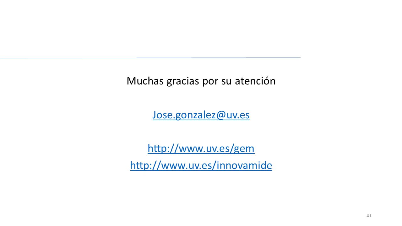 Muchas gracias por su atención Jose. es   uv