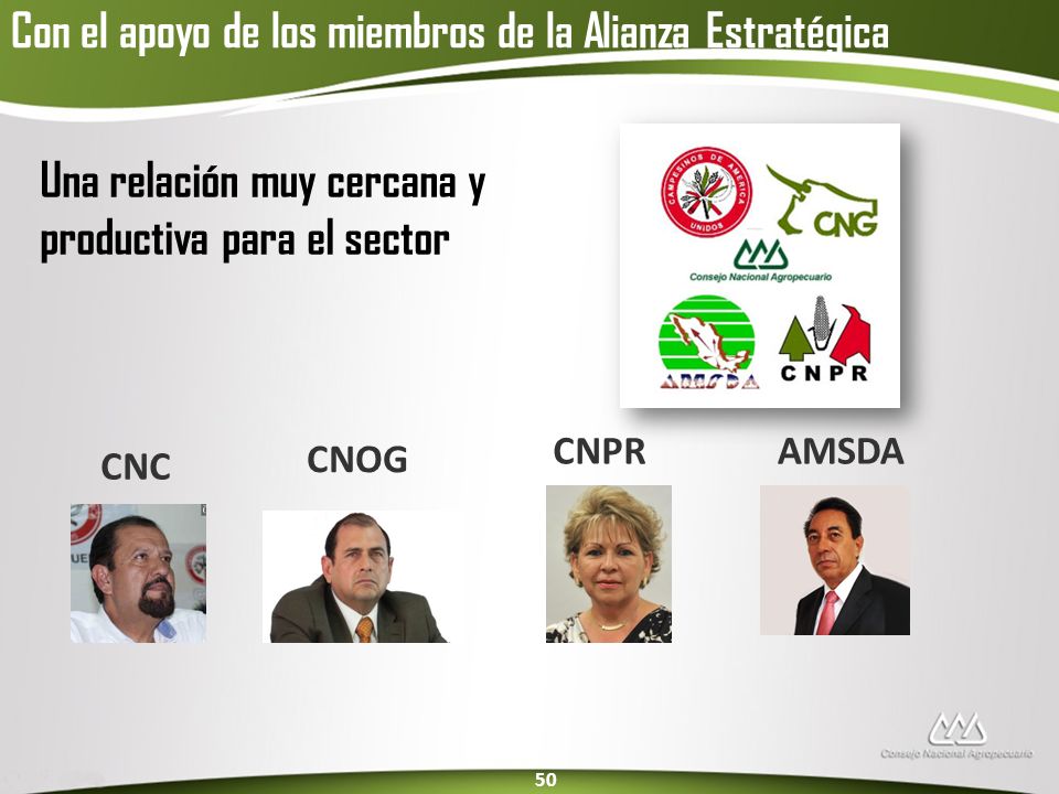 Con el apoyo de los miembros de la Alianza Estratégica