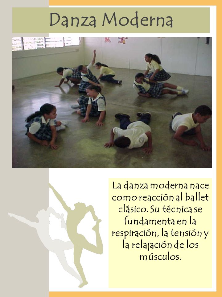 Danza Popular La danza popular es un baile que evoluciona con el tiempo y que se adapta a la música de cada época.