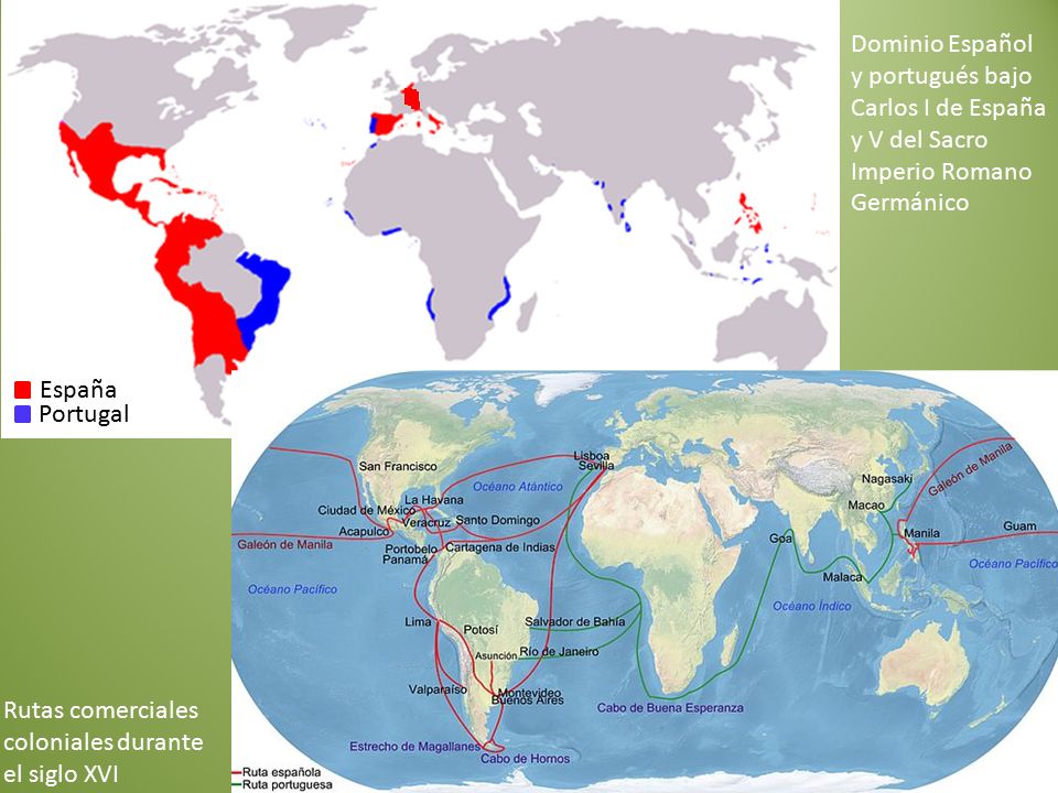 Dominio Español y portugués bajo Carlos I de España y V del Sacro Imperio Romano Germánico