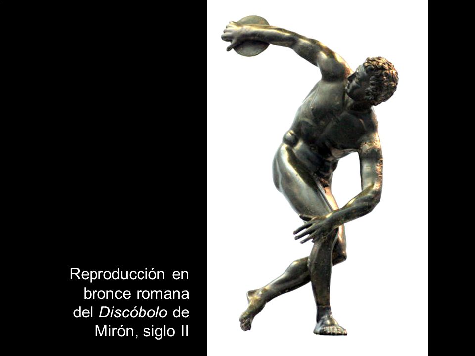 Reproducción en bronce romana del Discóbolo de Mirón, siglo II