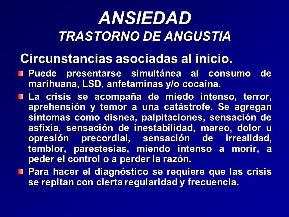 ANSIEDAD TRASTORNO DE ANGUSTIA