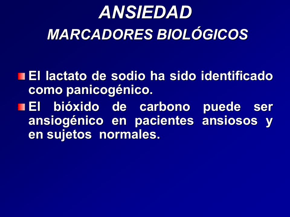 ANSIEDAD MARCADORES BIOLÓGICOS