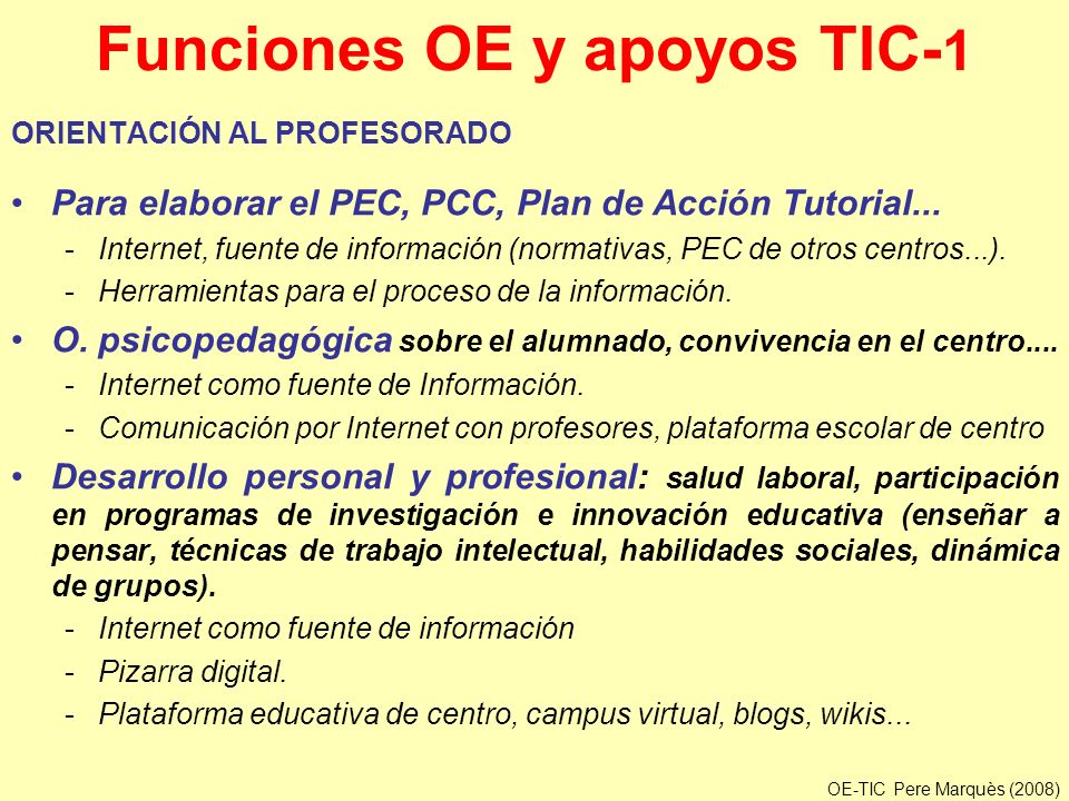 Funciones OE y apoyos TIC-1