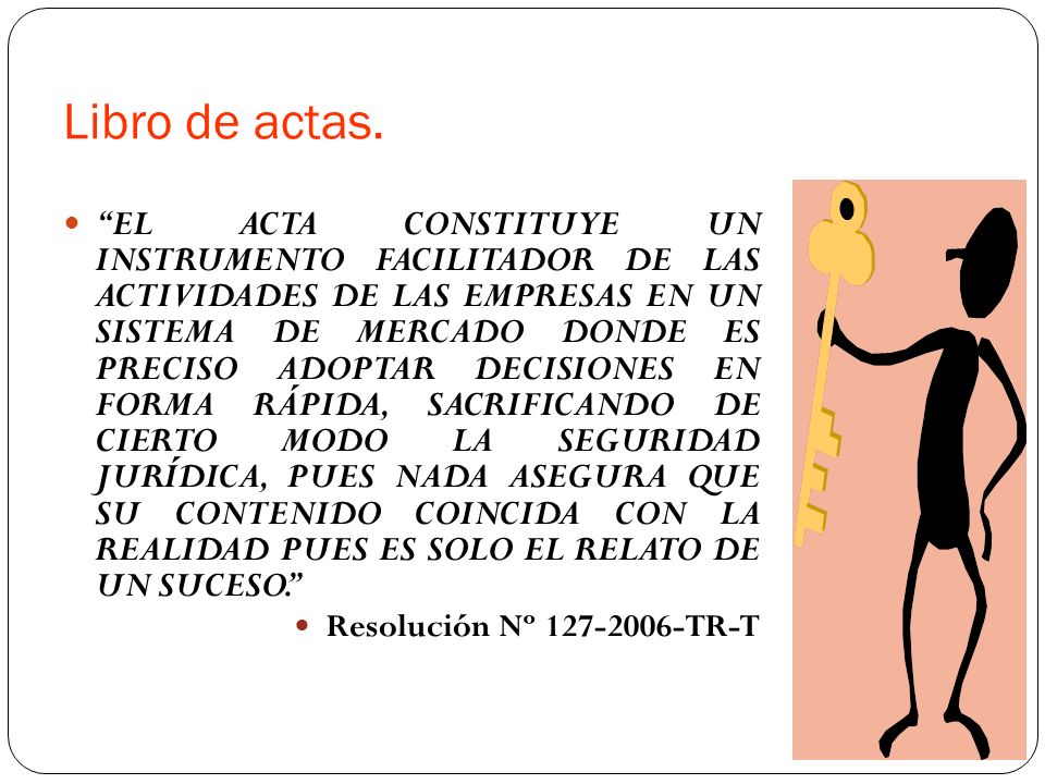 Libro de actas.