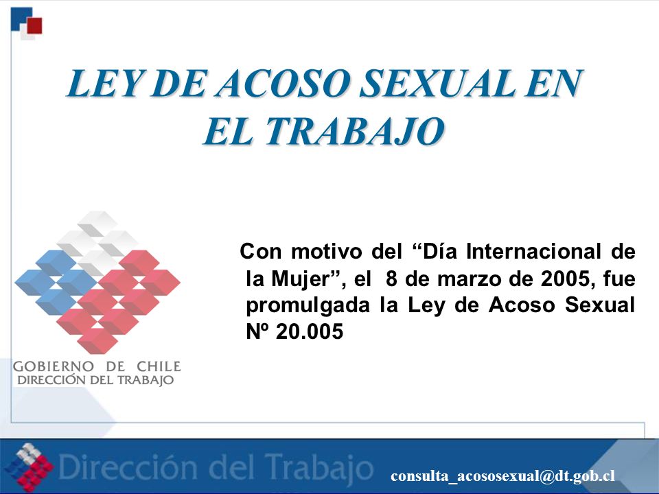 LEY DE ACOSO SEXUAL EN EL TRABAJO