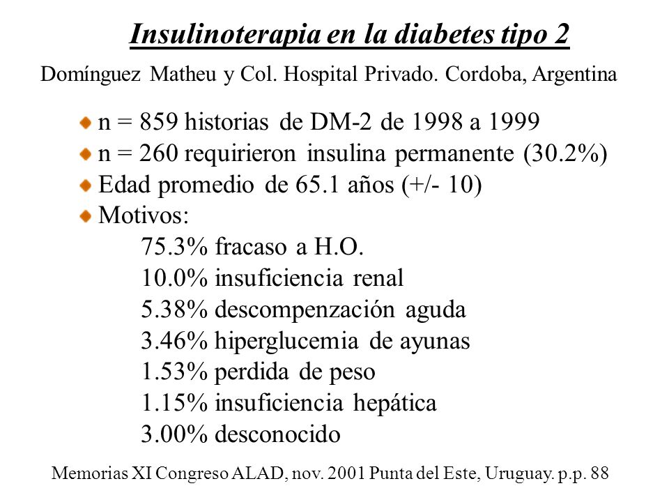 Insulinoterapia en la diabetes tipo 2