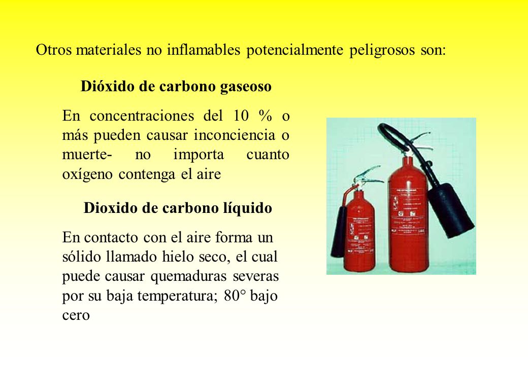 Dióxido de carbono gaseoso Dioxido de carbono líquido