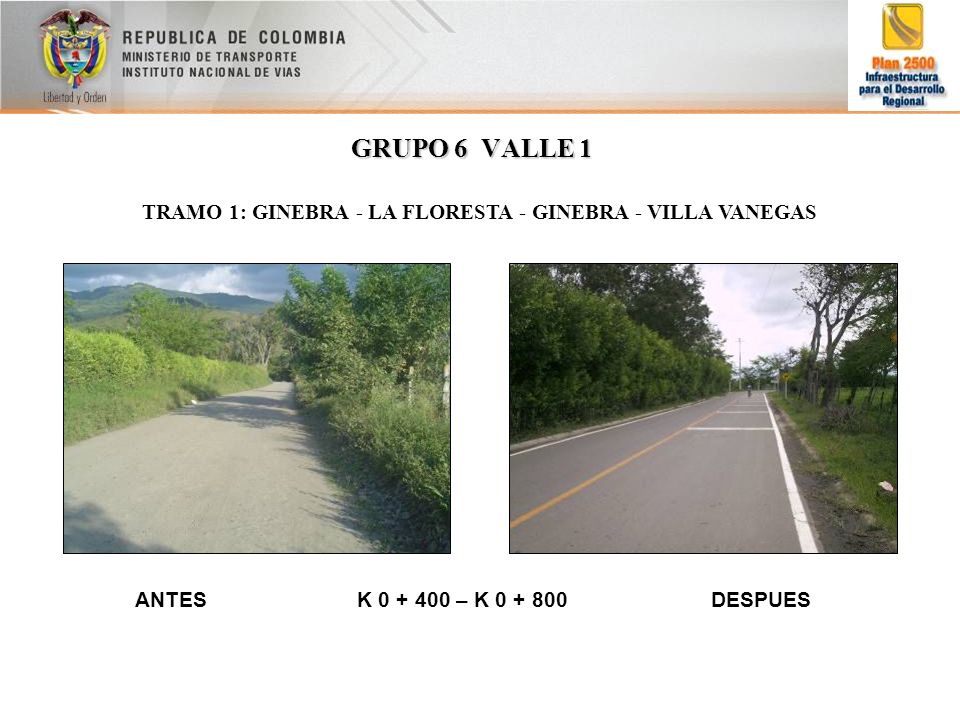 TRAMO 1: GINEBRA - LA FLORESTA - GINEBRA - VILLA VANEGAS