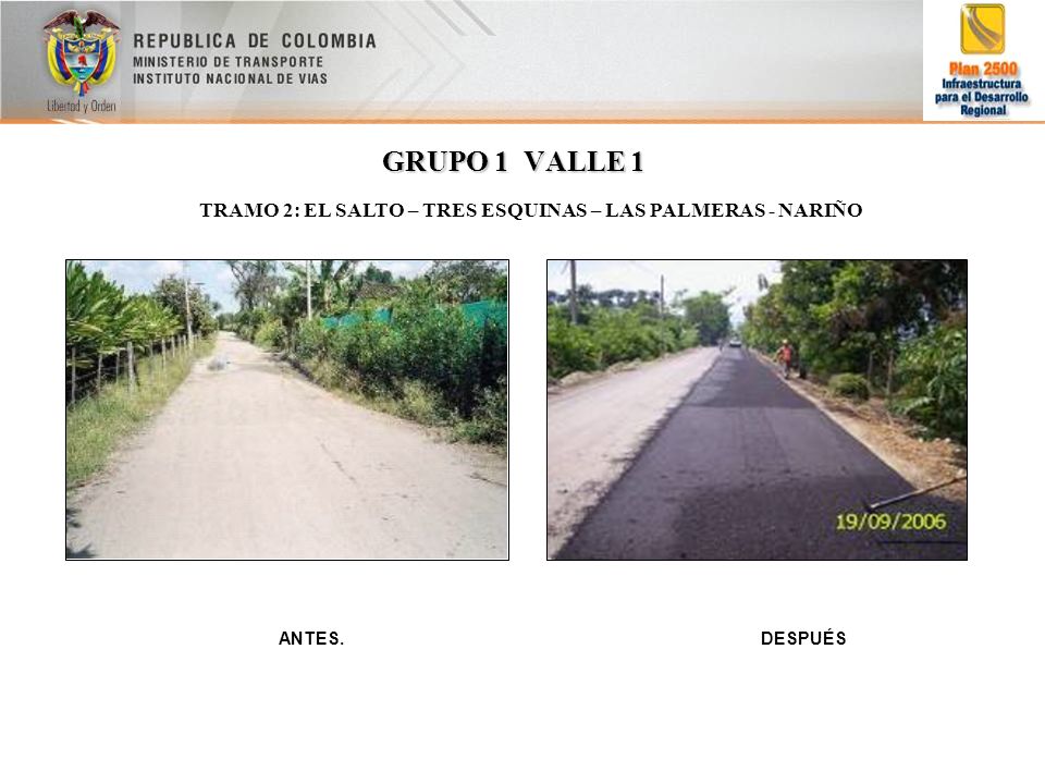 TRAMO 2: EL SALTO – TRES ESQUINAS – LAS PALMERAS - NARIÑO