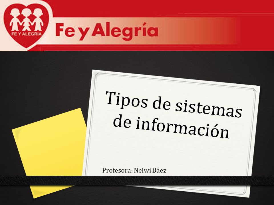 Tipos de sistemas de información