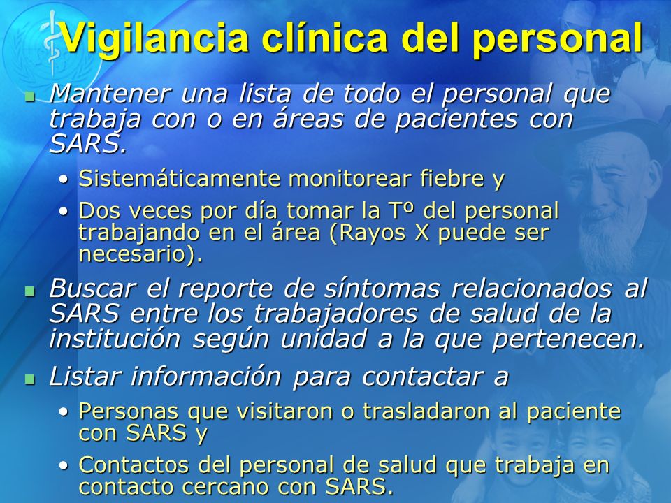 Vigilancia clínica del personal