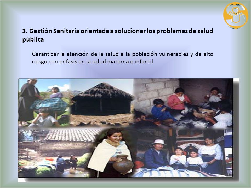 3. Gestión Sanitaria orientada a solucionar los problemas de salud pública
