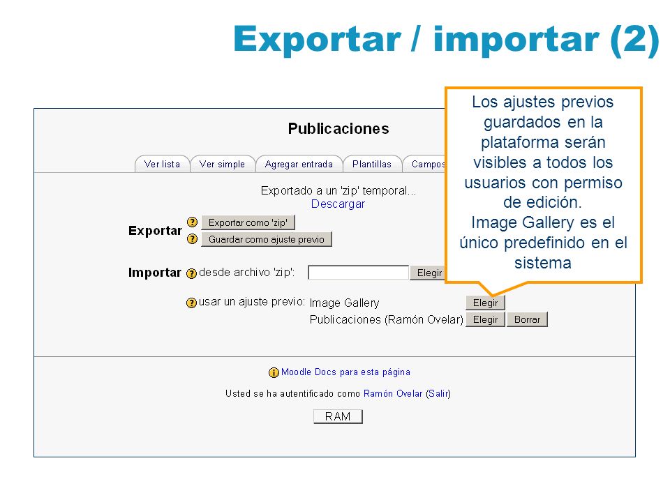 Exportar / importar (2)