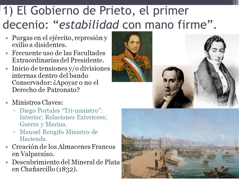 1) El Gobierno de Prieto, el primer decenio: estabilidad con mano firme .