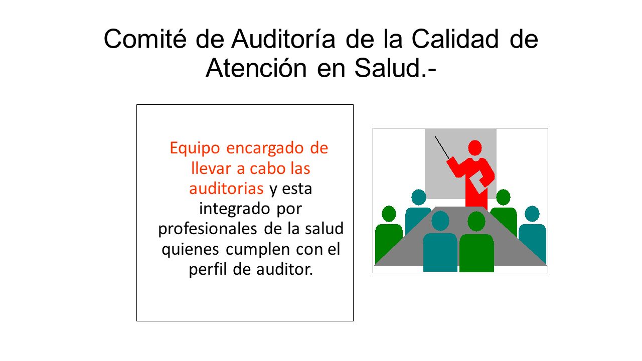 Comité de Auditoría de la Calidad de Atención en Salud.-