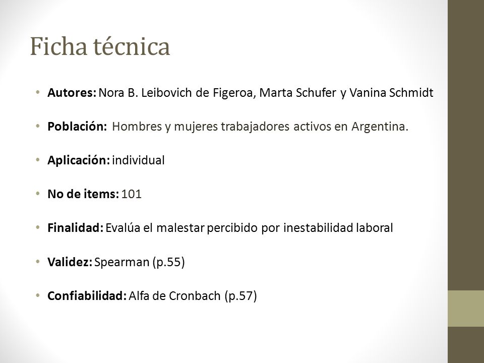 Ficha técnica Autores: Nora B. Leibovich de Figeroa, Marta Schufer y Vanina Schmidt.