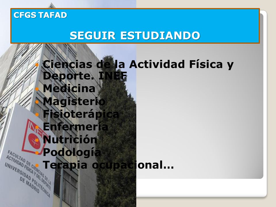 Ciencias de la Actividad Física y Deporte. INEF Medicina Magisterio