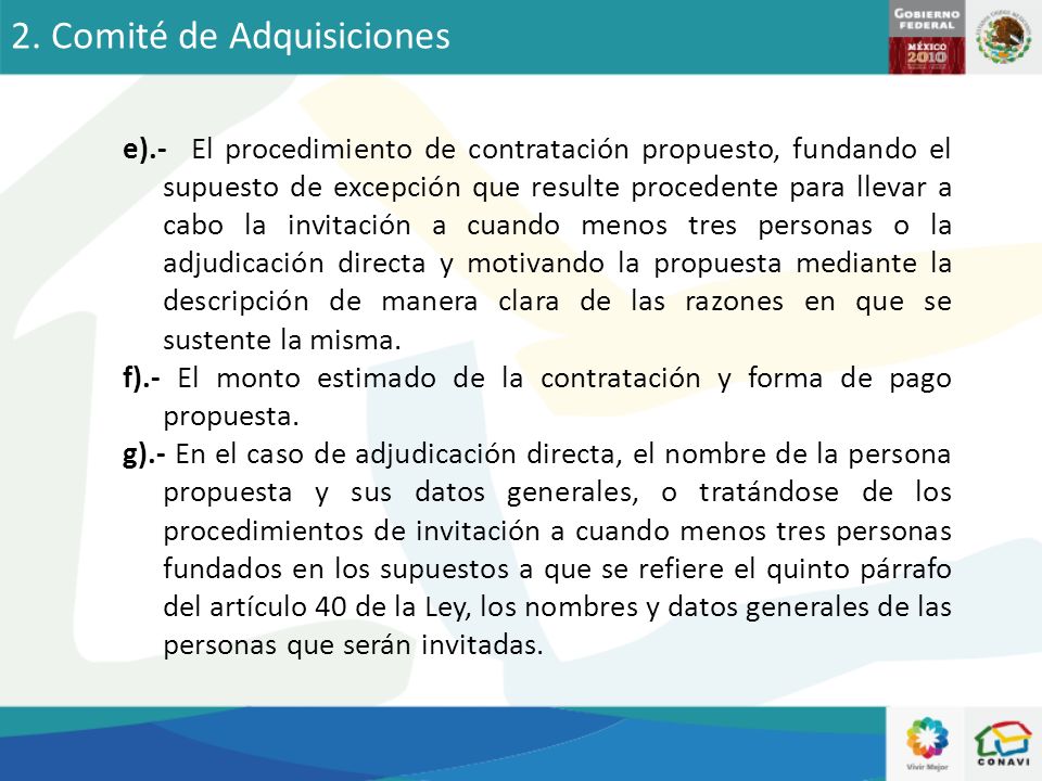 2. Comité de Adquisiciones