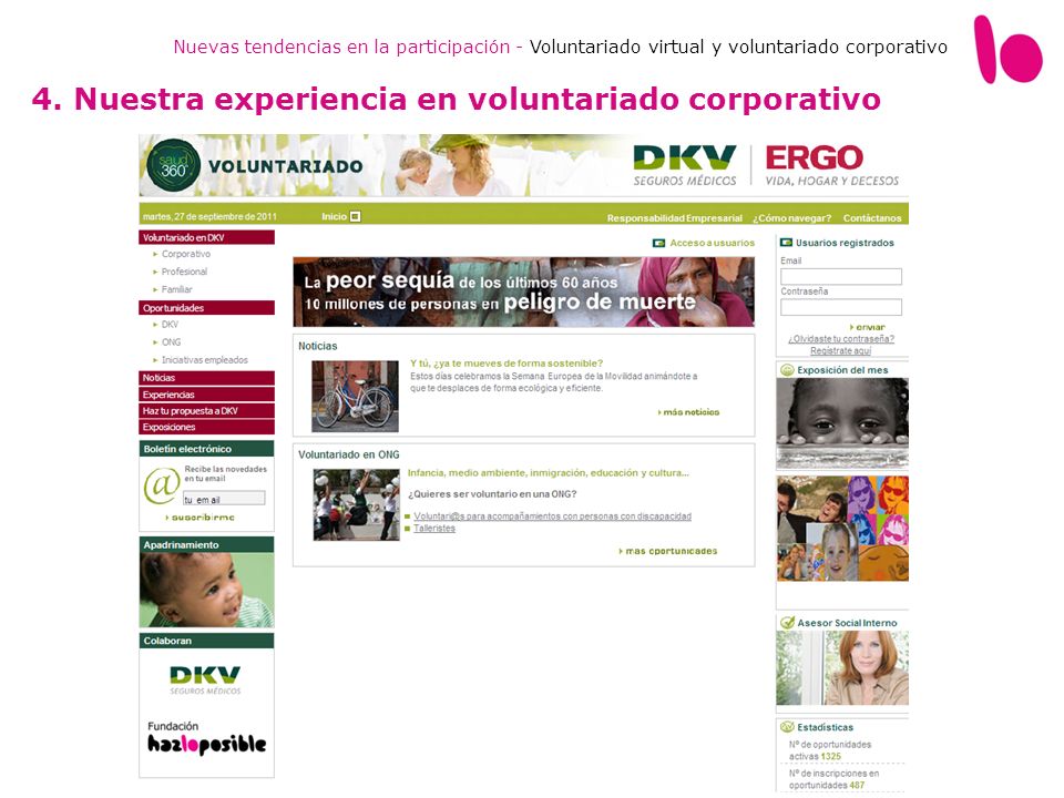 4. Nuestra experiencia en voluntariado corporativo