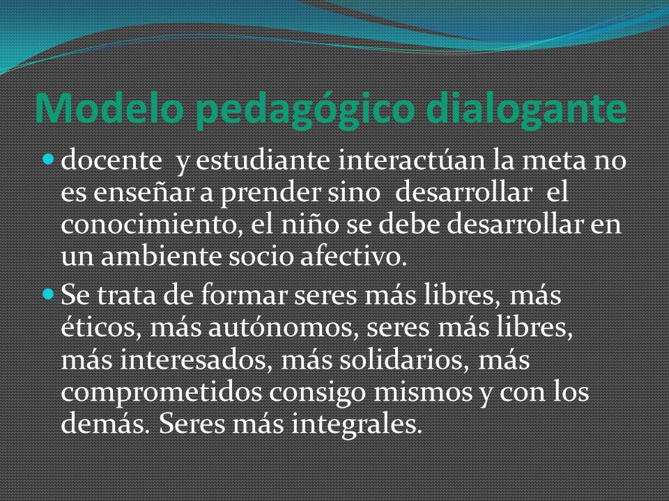 Modelo pedagógico dialogante