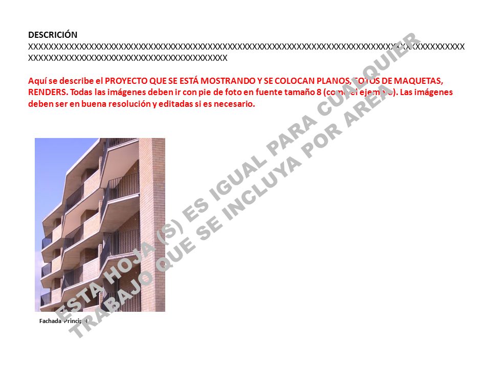 ESTA HOJA (S) ES IGUAL PARA CUALQUIER TRABAJO QUE SE INCLUYA POR AREA