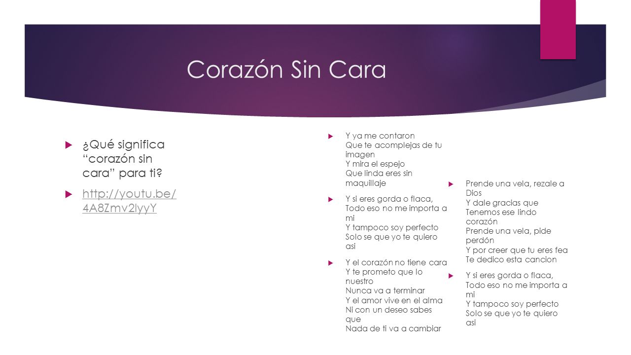 Corazón Sin Cara ¿Qué significa corazón sin cara para ti