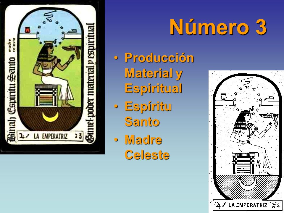 Número 3 Producción Material y Espiritual Espíritu Santo Madre Celeste