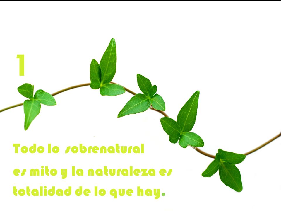 1 Todo lo sobrenatural es mito y la naturaleza es