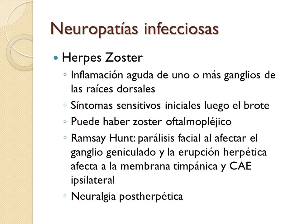 Neuropatías infecciosas