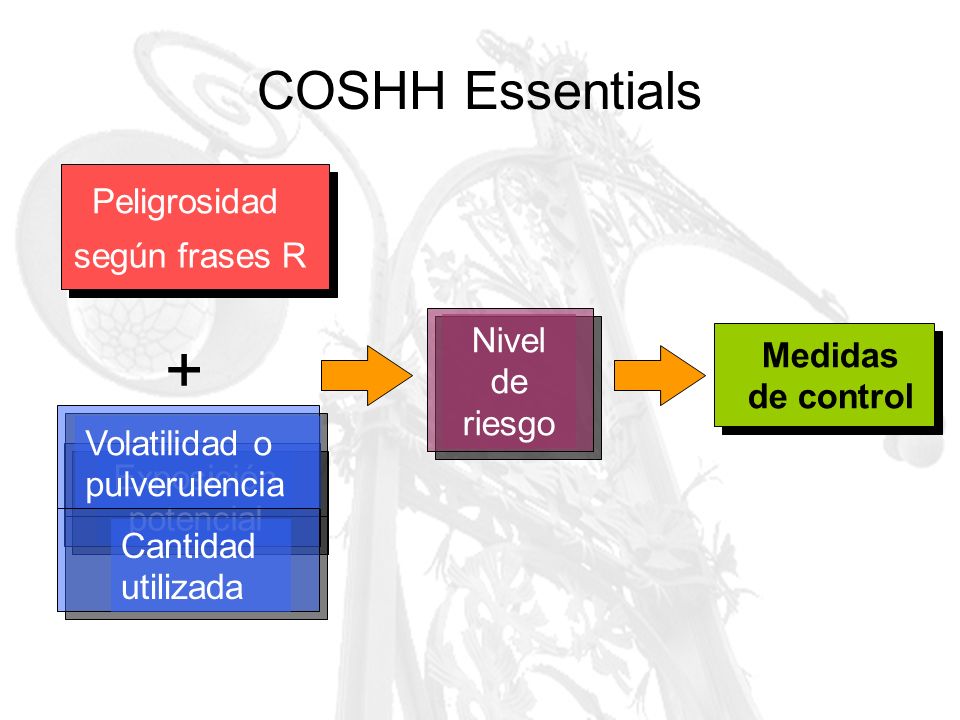+ COSHH Essentials Peligrosidad según frases R Nivel de riesgo