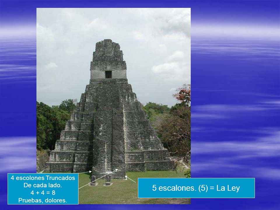 5 escalones. (5) = La Ley 4 escolones Truncados De cada lado.