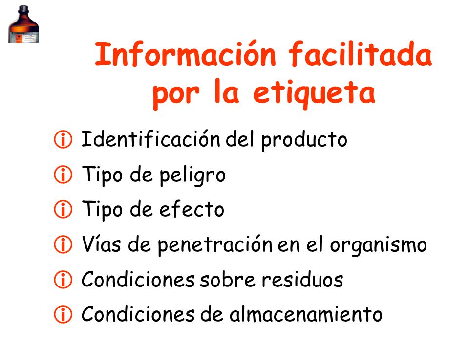 Información facilitada por la etiqueta