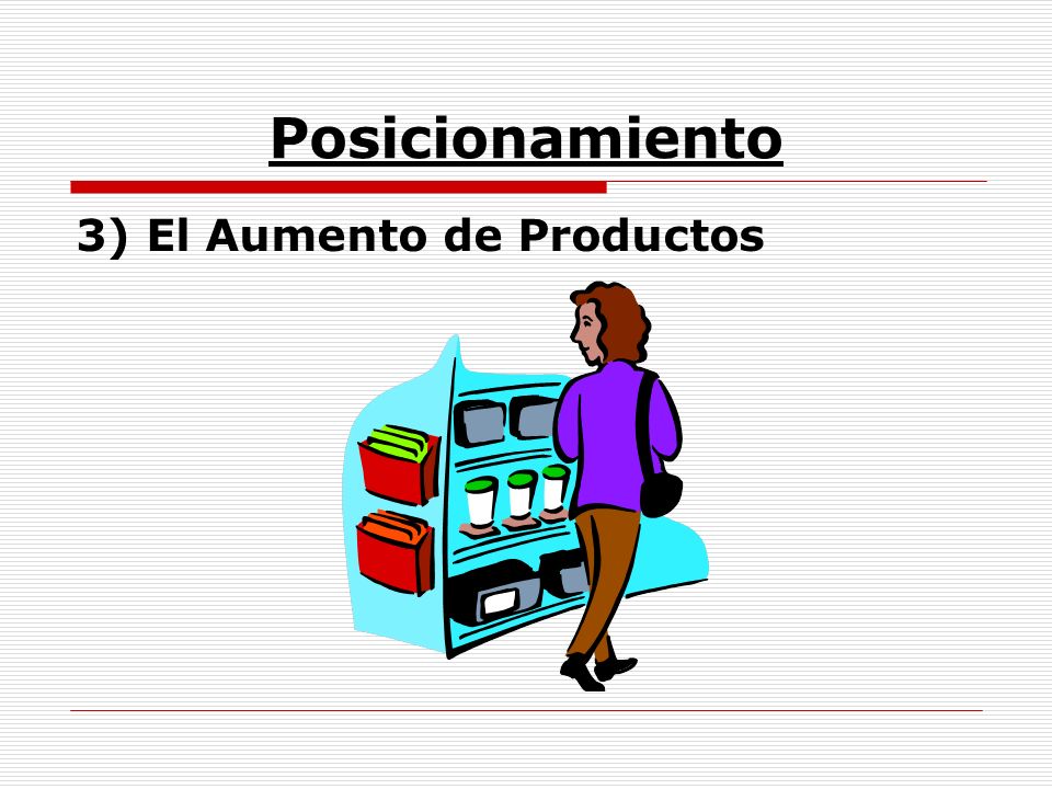 Posicionamiento 3) El Aumento de Productos