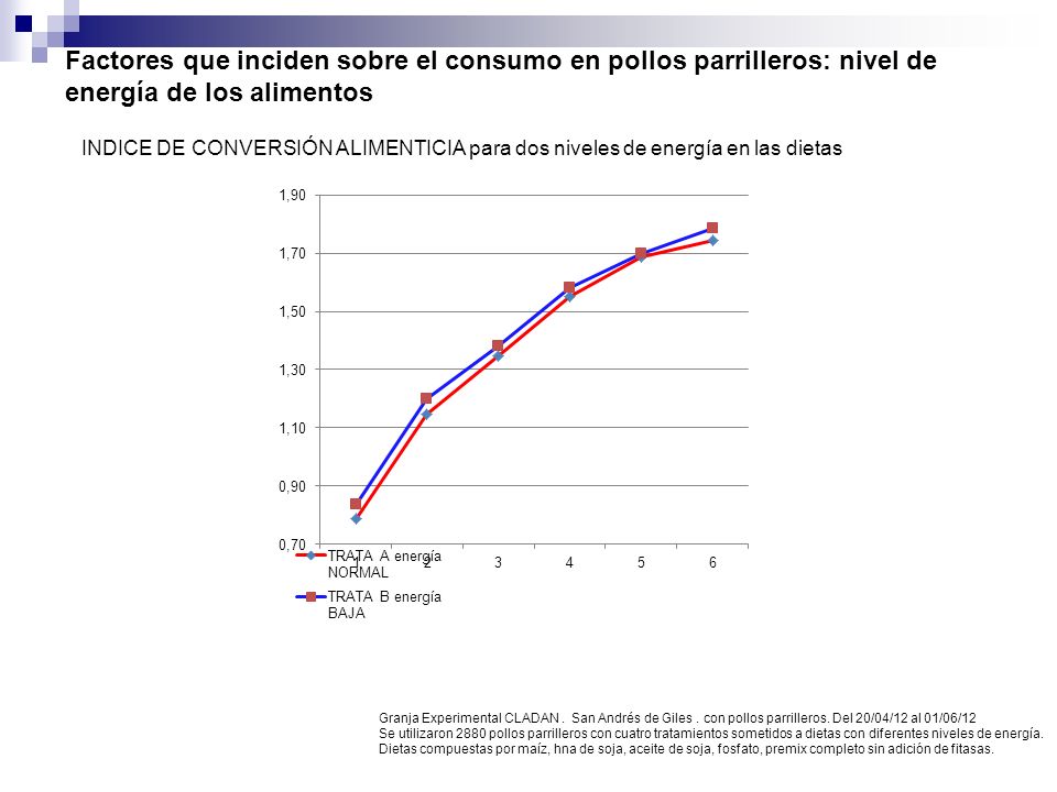 Factores que inciden sobre el consumo en pollos parrilleros: nivel de energía de los alimentos
