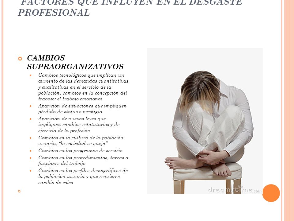SÍNDROME DE BURNOUT SÍNDROME DE ESTAR QUEMADO EN EL TRABAJO FACTORES QUE INFLUYEN EN EL DESGASTE PROFESIONAL