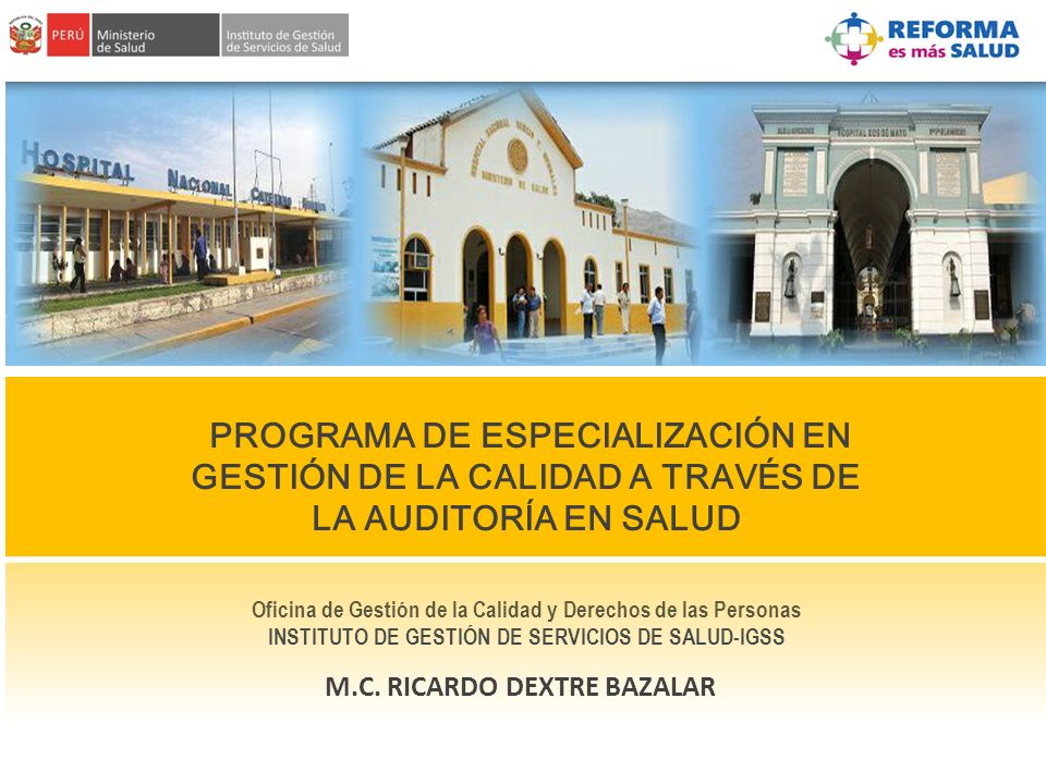 PROGRAMA DE ESPECIALIZACIÓN EN GESTIÓN DE LA CALIDAD A TRAVÉS DE LA AUDITORÍA EN SALUD
