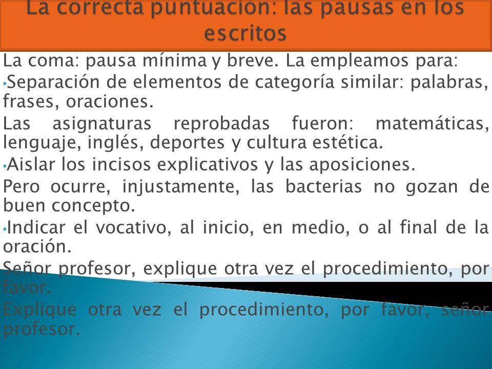 La correcta puntuación: las pausas en los escritos