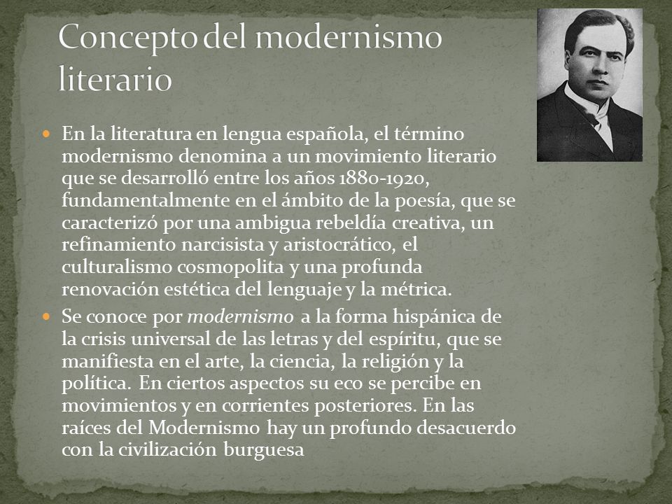 El modernismo Literatura en español. - ppt descargar