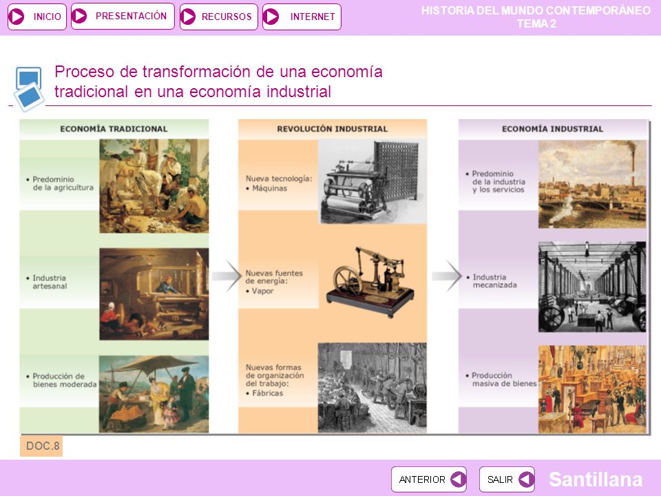 Proceso de transformación de una economía tradicional en una economía industrial