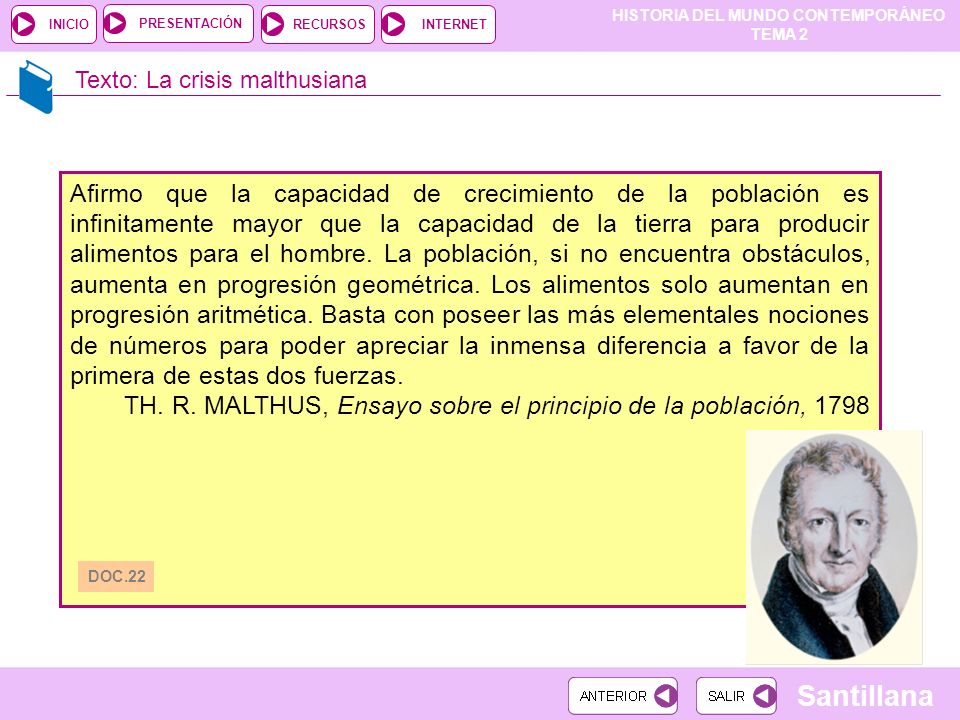 TH. R. MALTHUS, Ensayo sobre el principio de la población, 1798