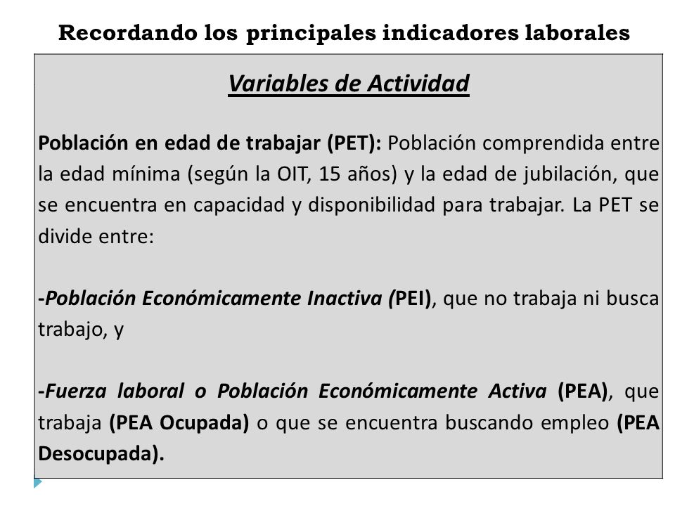 Recordando los principales indicadores laborales