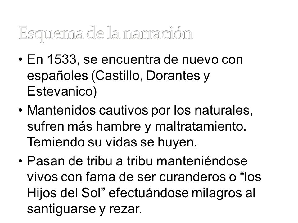 En 1533, se encuentra de nuevo con españoles (Castillo, Dorantes y Estevanico)