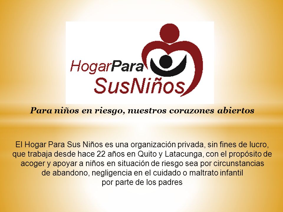 Para niños en riesgo, nuestros corazones abiertos