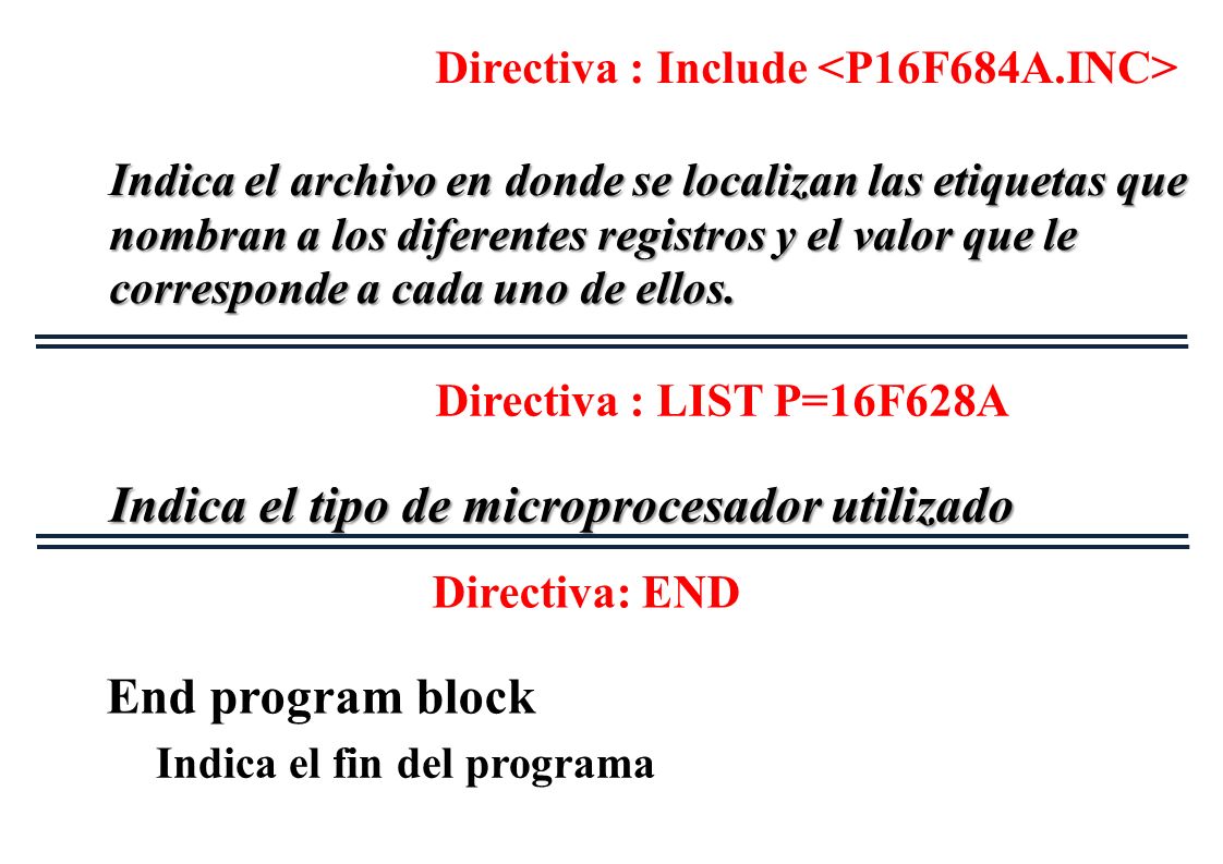 Indica el tipo de microprocesador utilizado