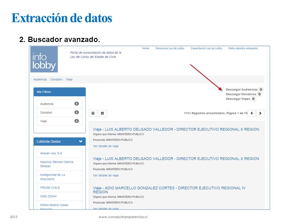 Extracción de datos 2. Buscador avanzado.